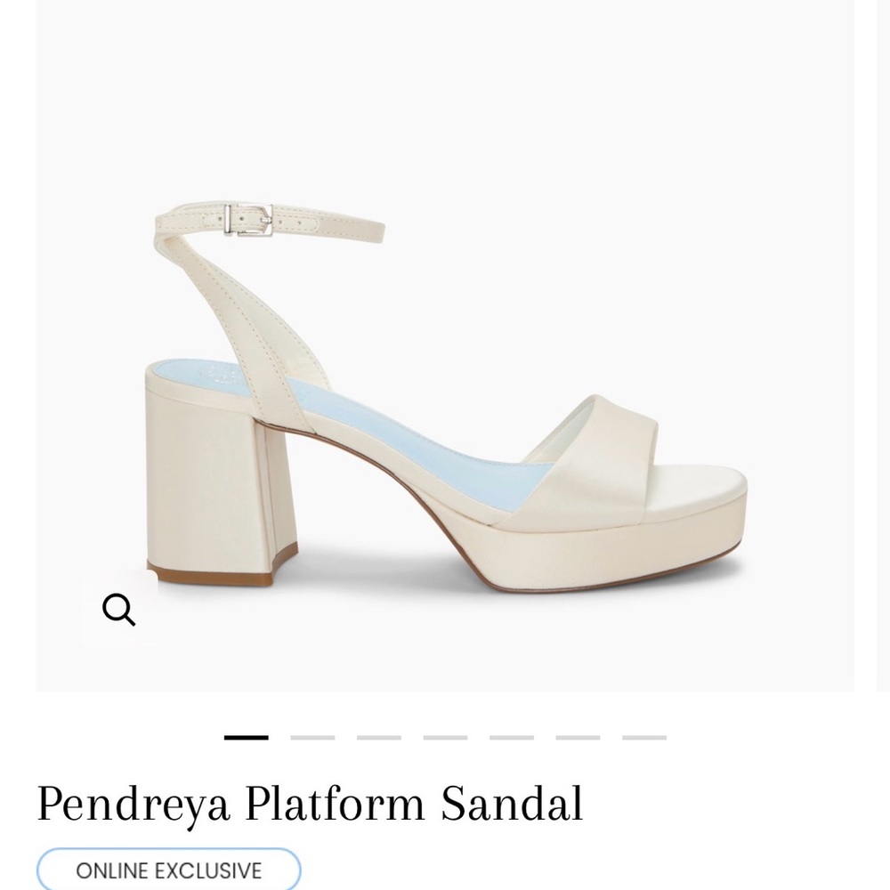 Vince Camuto Cream Platform Sandal